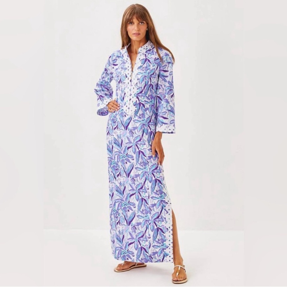 Lilly Pulitzer Purple and White Floral Dress